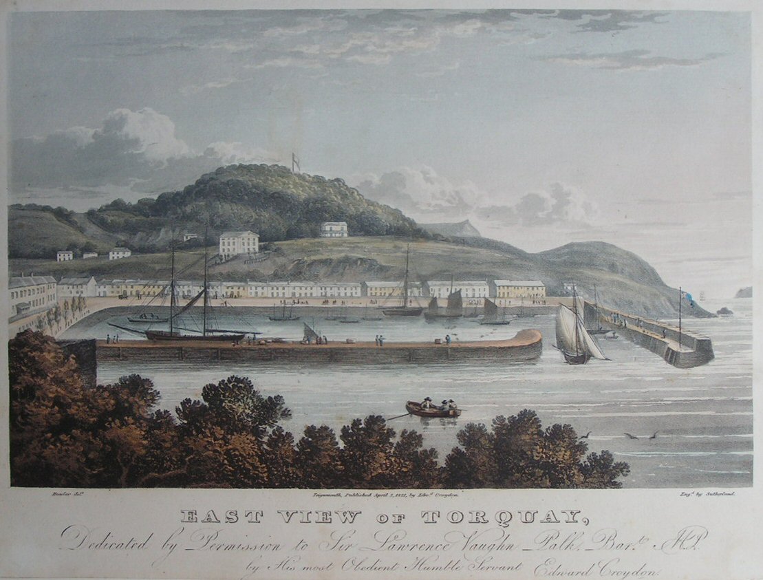 Aquatint - East View of Torquay - 